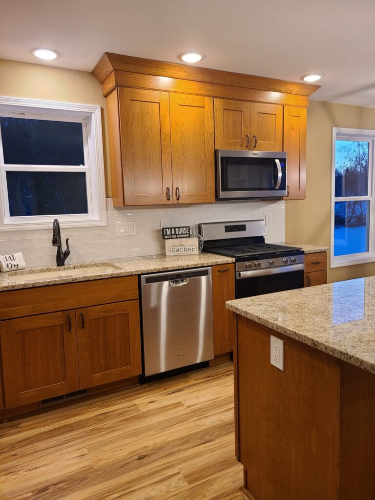 Natural oak kitchen cabinetry detail by Kitchen Express, Central New York