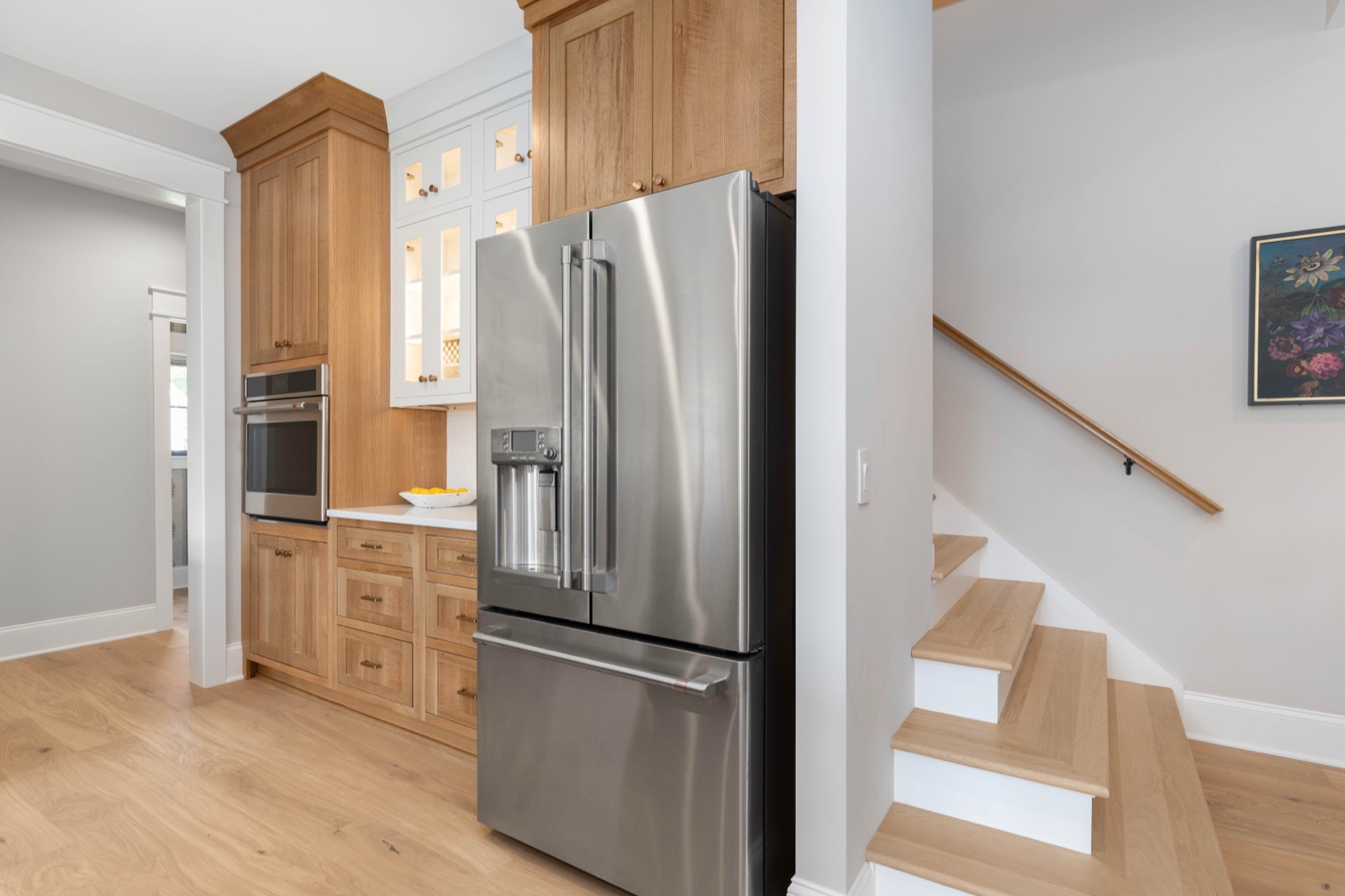 The Stone Hammer Kitchen — Natural white-oak base cabinets