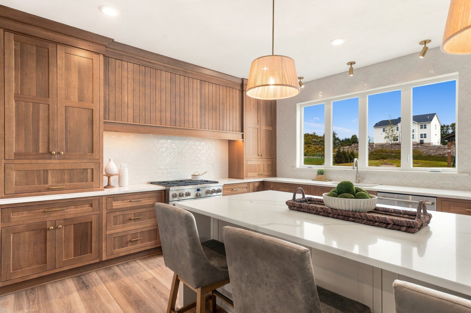 Cordelle Custom Homes 2026 Parade of Homes — Quartz island with seating