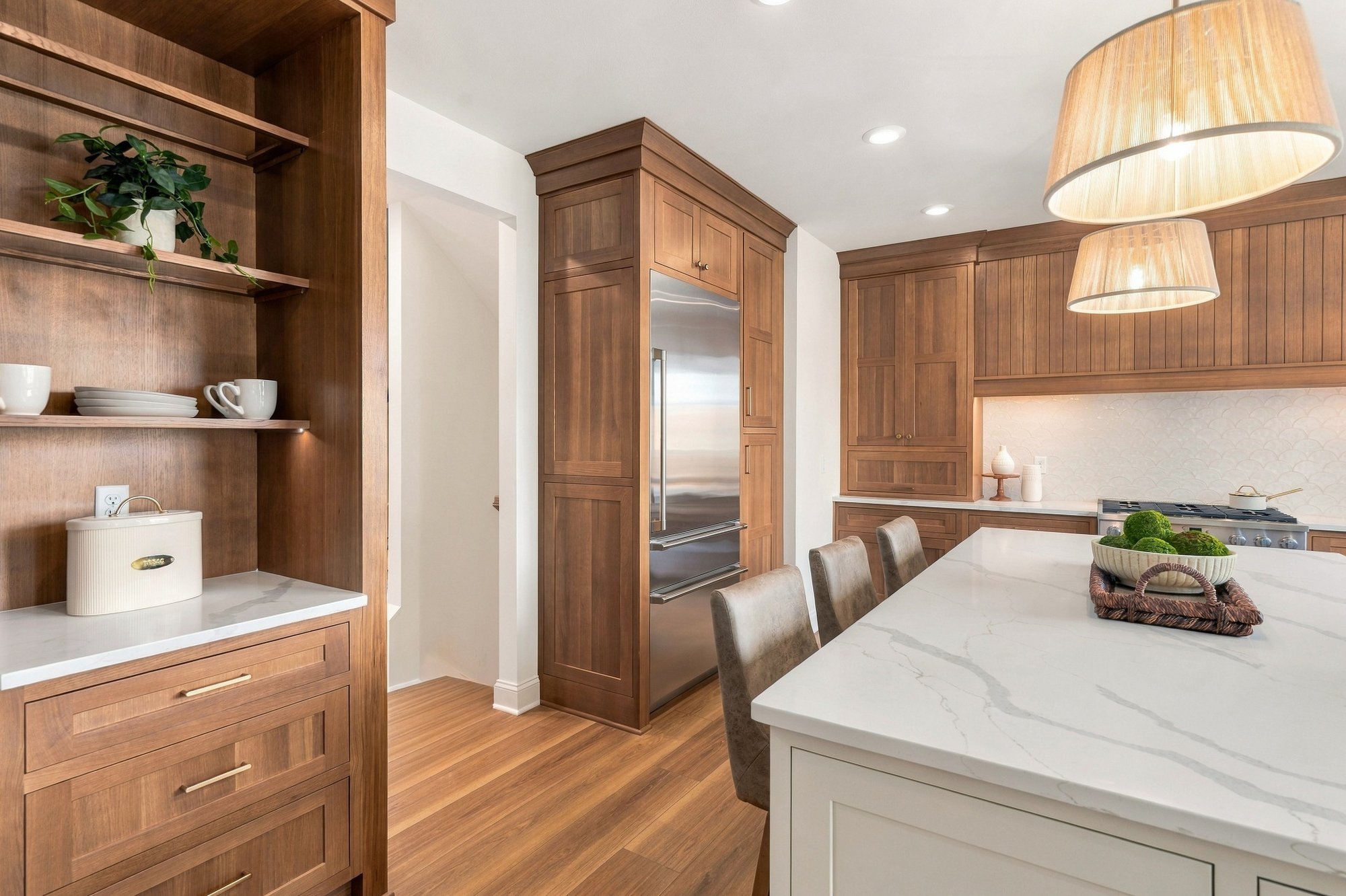 Cordelle Custom Homes 2026 Parade of Homes — Butler's pantry with open shelving